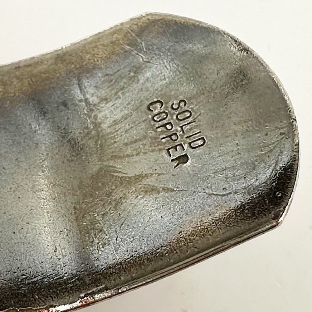 Solid Copper Silver Cuff Bracelet Boho Bohemian E… - image 2